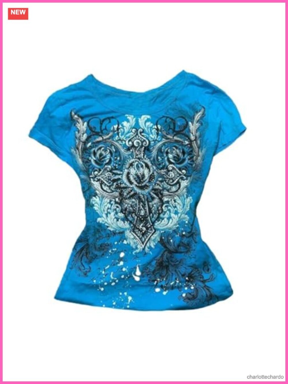 Women's Grunge Y2k Graphic Crop Top V-Neck Short Sleeve Polyester Tee